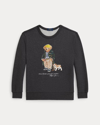 Poleron Polo Bear Ralph Lauren Heathered Fleece Sweatshirt Windsor Heather