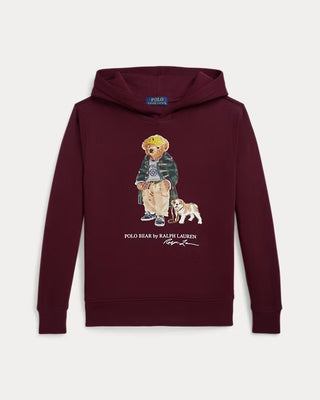 Poleron Polo Bear Ralph Lauren Fleece Hoodie Classic Wine