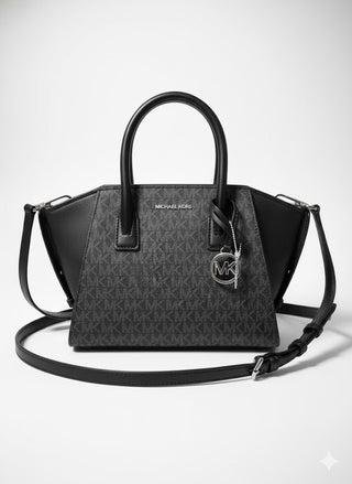 Tote Michael Kors Avril Small Zip Crossbody Satchel Shoulder Bag Black