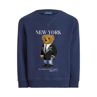 Poleron Polo Bear Ralph Lauren Fleece Sweatshirt Cruise Navy/Black