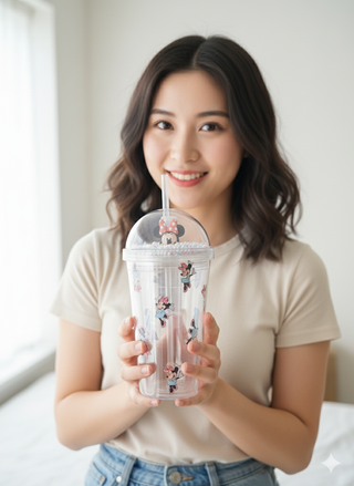 Vaso Disney Minnie Mousse Transparente