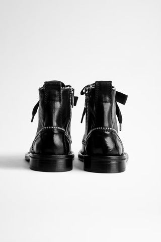 Botines Zadig&Voltaire Laureen Roma + Studs Ankle Boots Noir