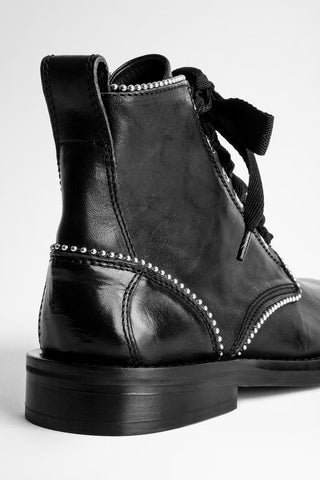 Botines Zadig&Voltaire Laureen Roma + Studs Ankle Boots Noir