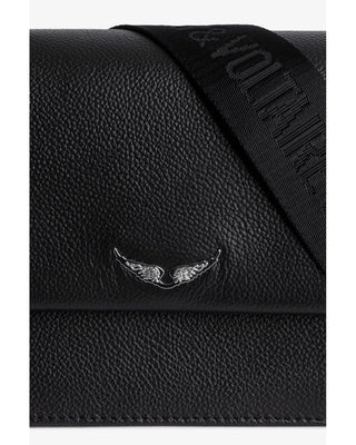 Bolso Zadig & Voltaire Crossbody Lolita Wings Grained Leather Negro