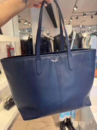 Tote Zadig & Voltaire Mick Grained Leather Navy
