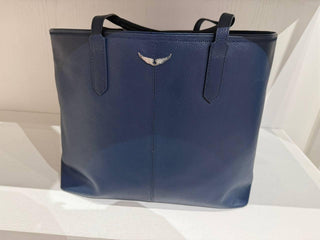 Tote Zadig & Voltaire Mick Grained Leather Navy