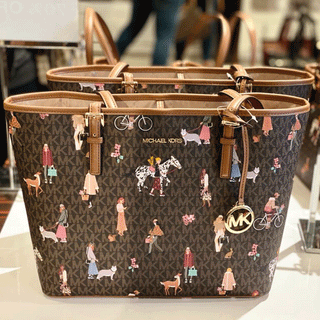 TOTE MICHAEL KORS CAFE CON DETALLES DE ANIMALES