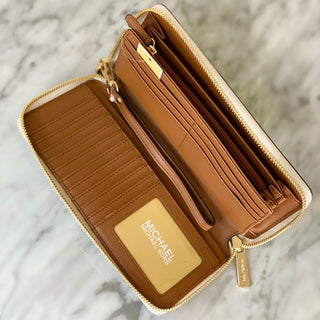 BILLETERA MICHAEL KORS CONTINENTAL VAINILLA CAFE